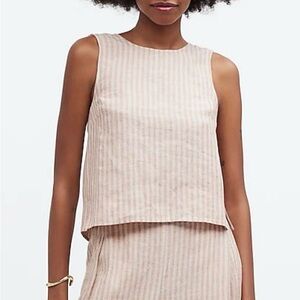Madewell tie back linen shirt